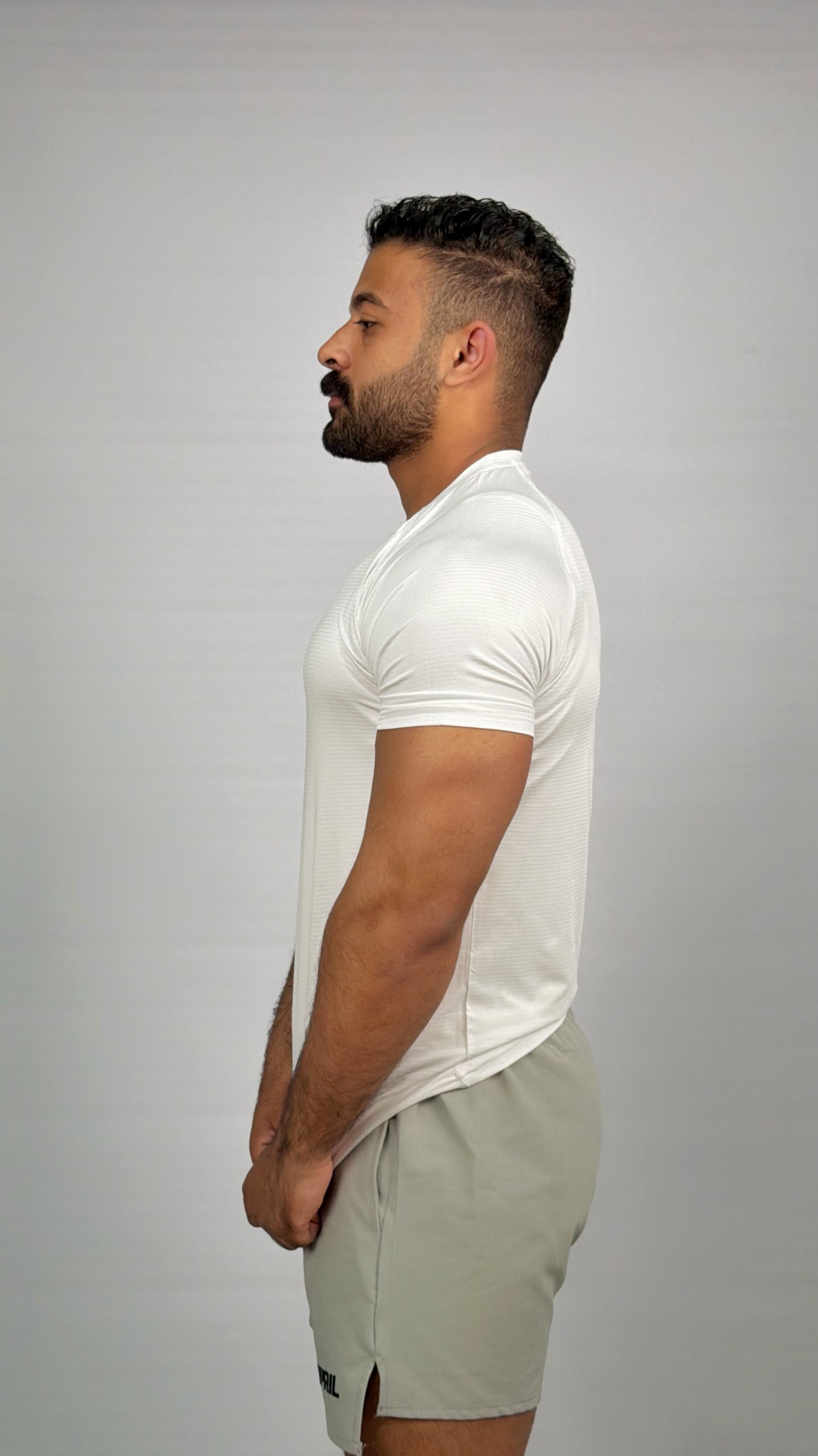 White compression shirt