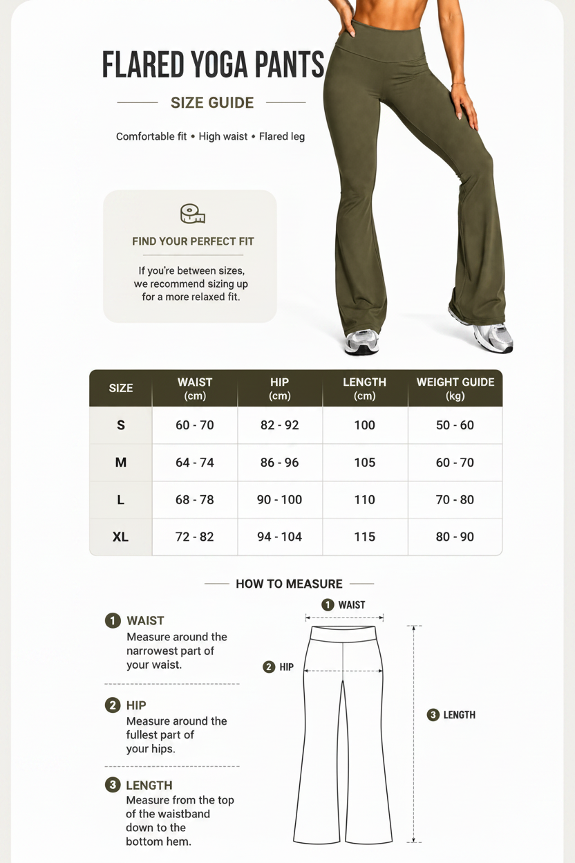 Flared yoga pants